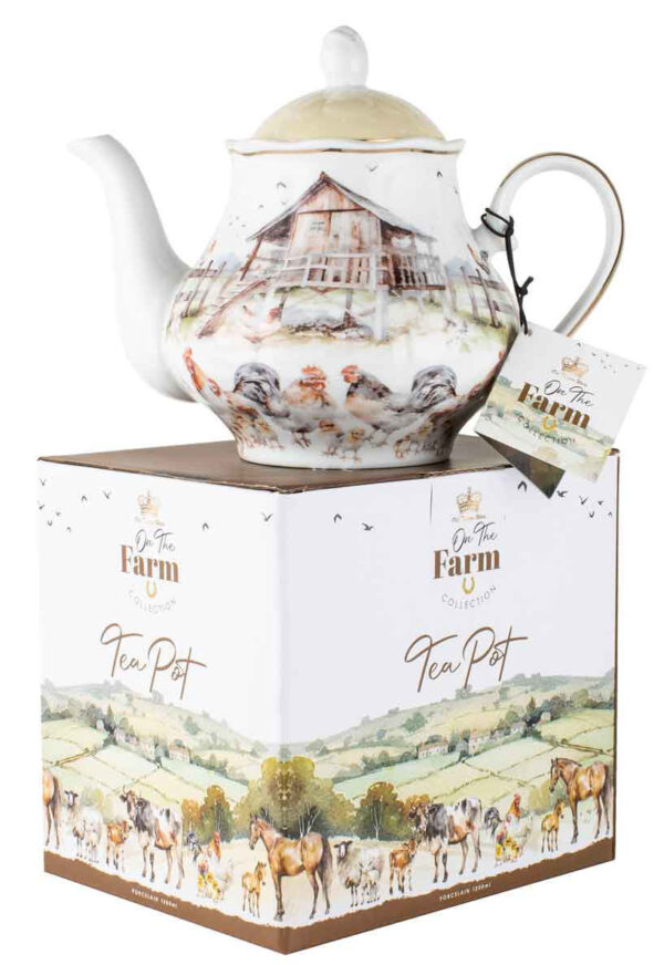 ON THE FARM CHICKEN TEAPOT